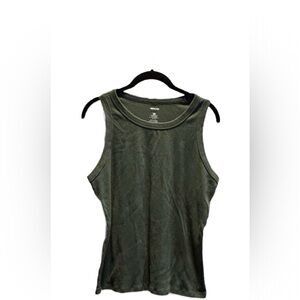 Sonoma Olive Green Ribbed Tank Top